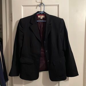 Wool Blazer Size 12 Vintage Anne Klein Black